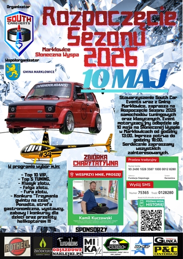 Plakat do wydarzenia Rozpoczęcie sezonu motoryzacyjnego w Marklowicach