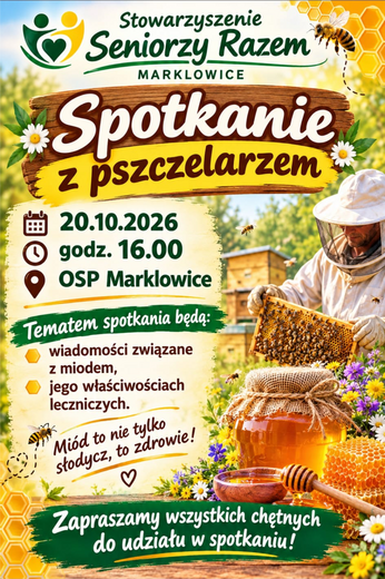 Plakat do wydarzenia Spotkanie z pszczelarzem