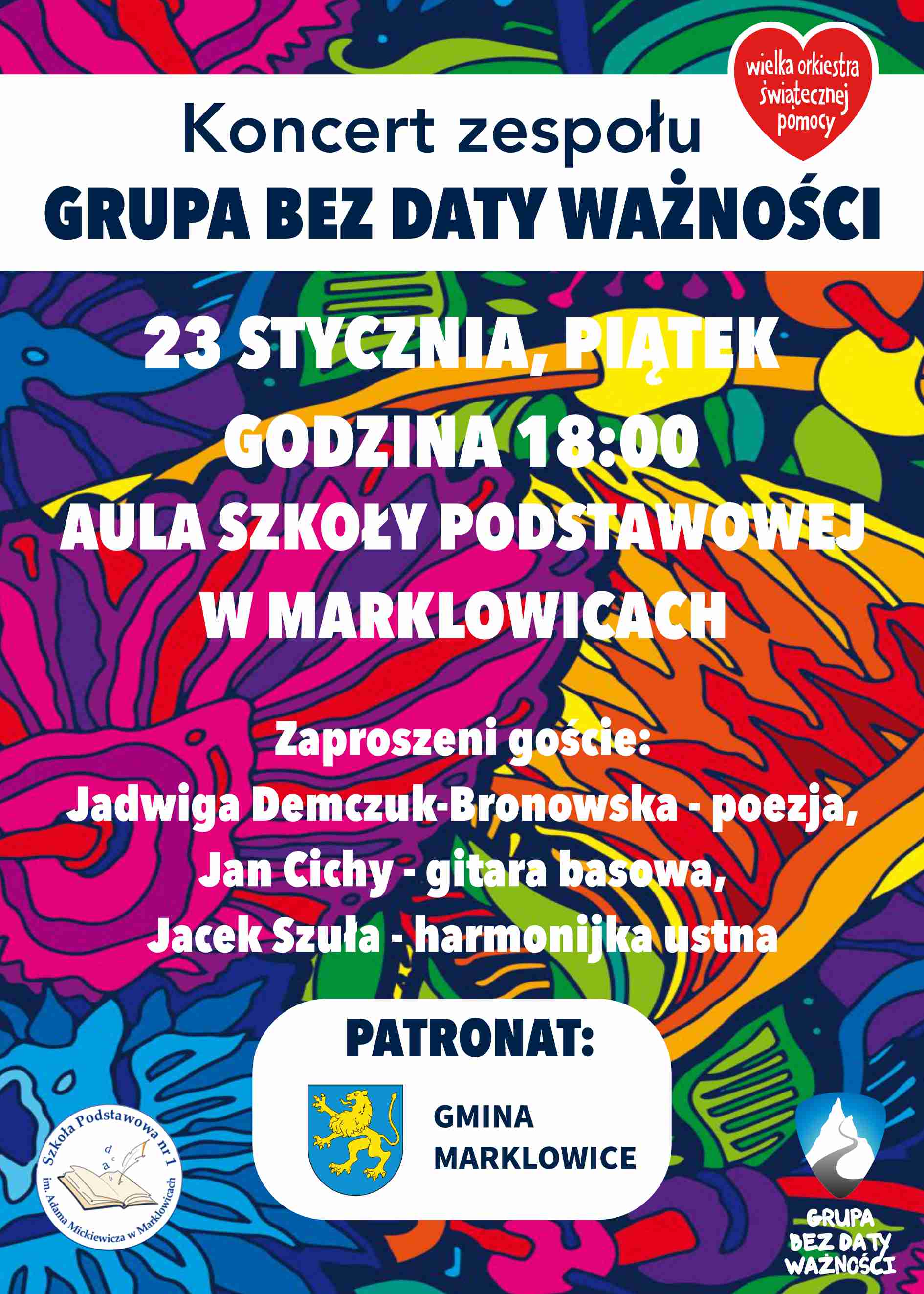 Plakat do wydarzenia koncert zespołu "Grupa Bez Daty Ważności"