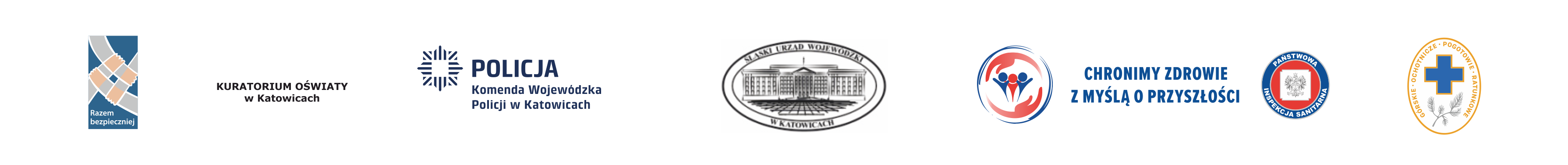 Zbitka logo instytucji zaangażowanych w&nbsp;akcję "Bezpieczne Ferie 2026"