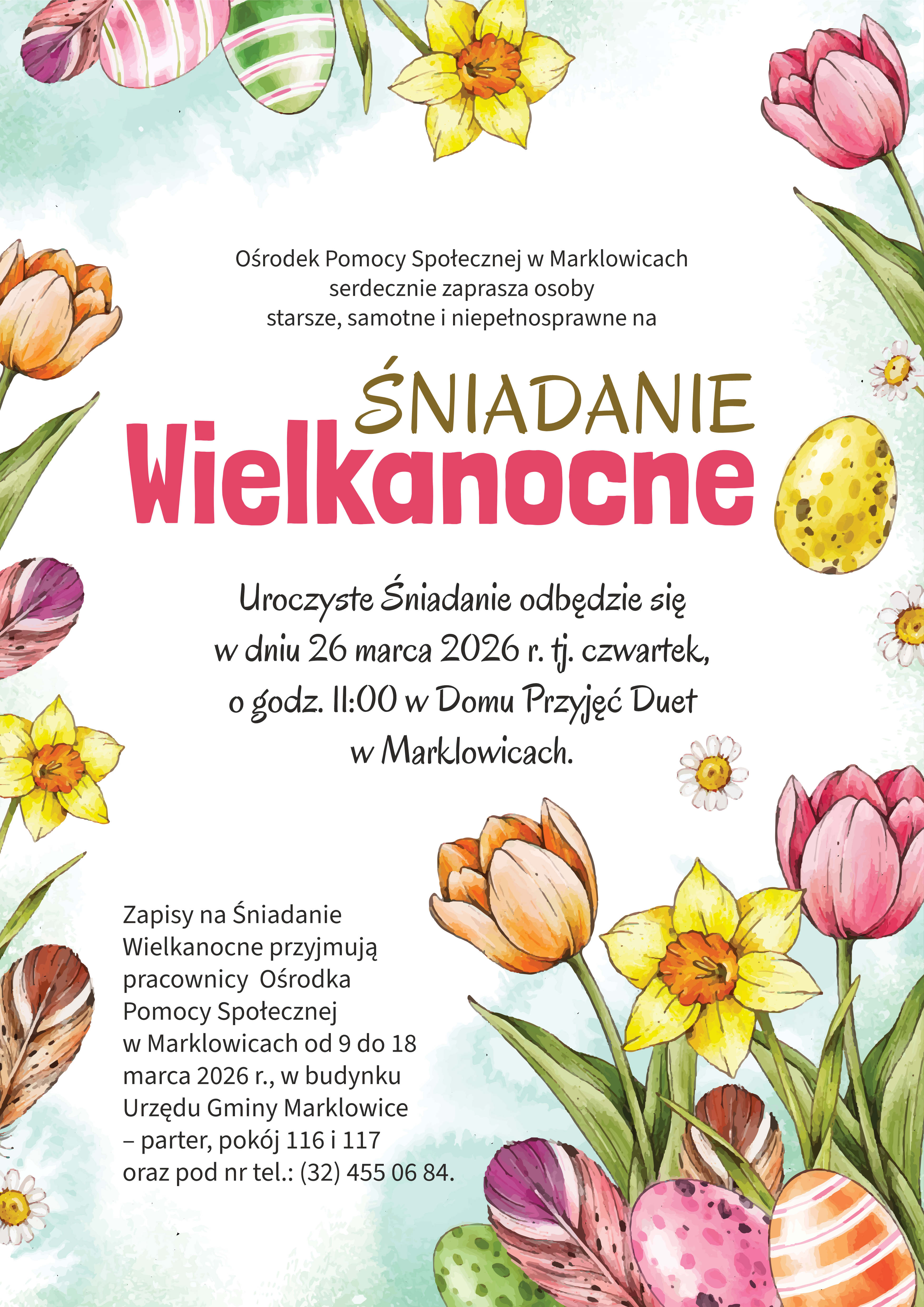 Plakat do wydarzenia Śniadanie Wielkanocne w&nbsp;Marklowicach