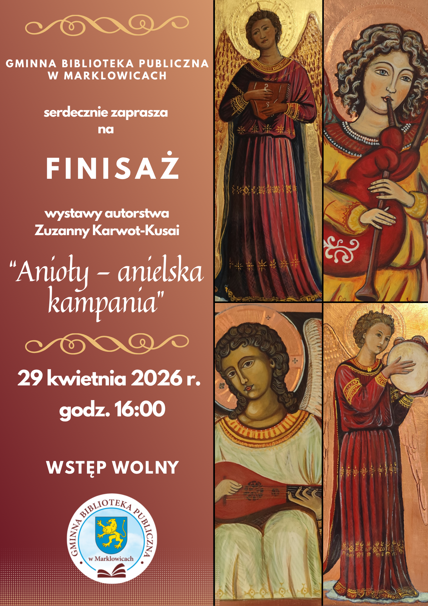 Plakat do wydarzenia finisaż wystawy ikon w&nbsp;Marklowicach