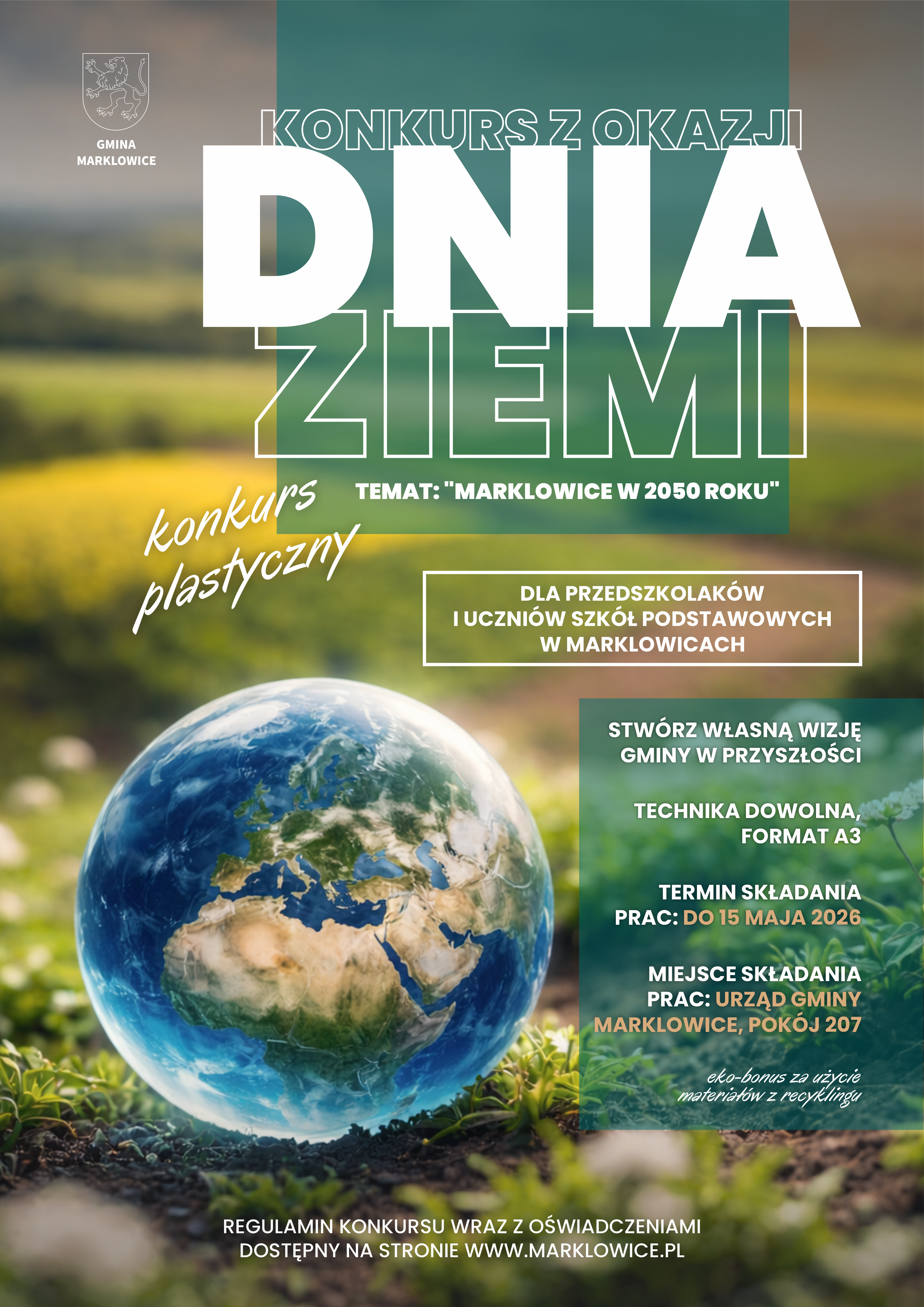 Plakat do wydarzenia konkurs z&nbsp;okazji Dnia Ziemi