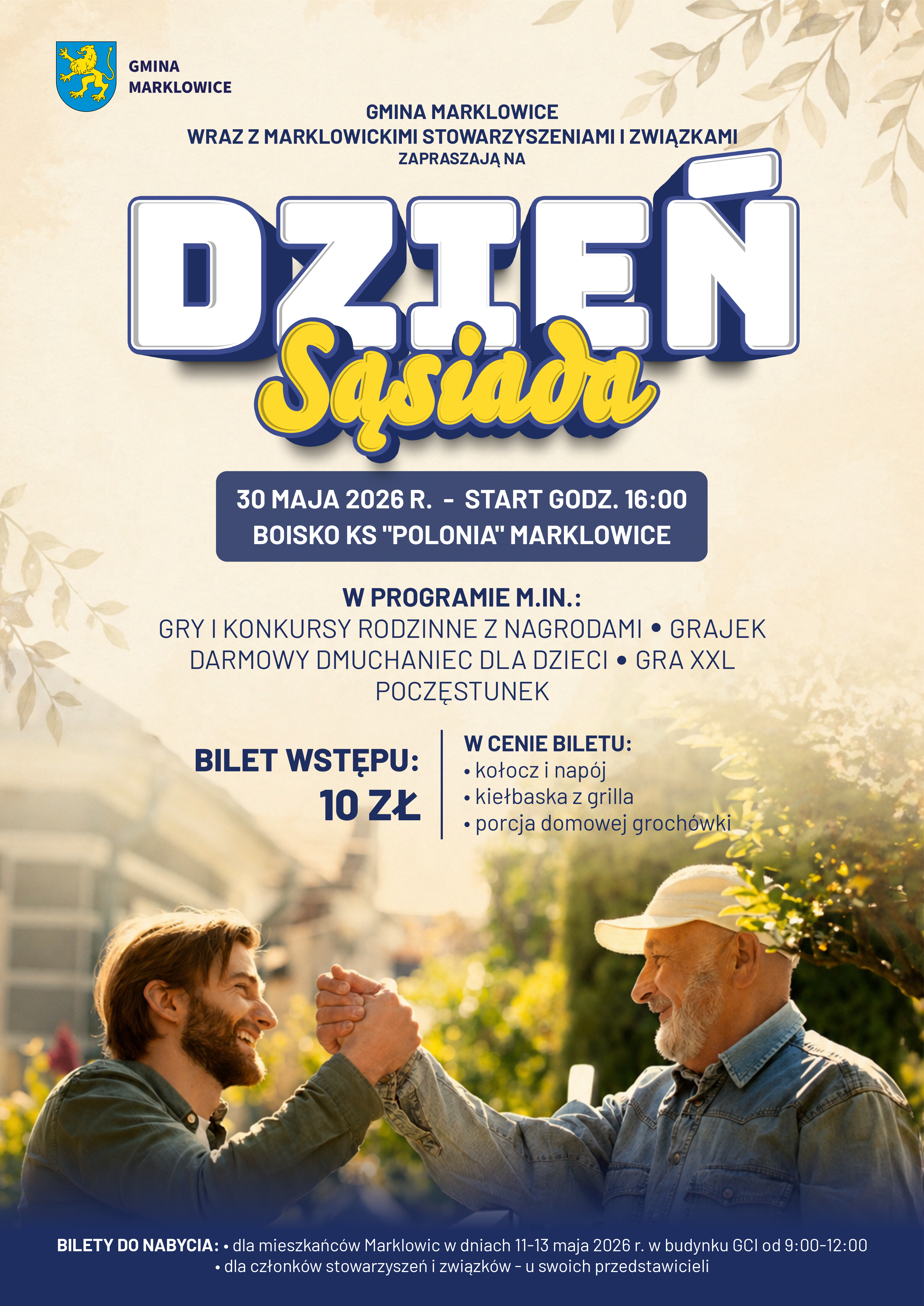 Plakat do wydarzenia Dzień sąsiada w&nbsp;Marklowicach