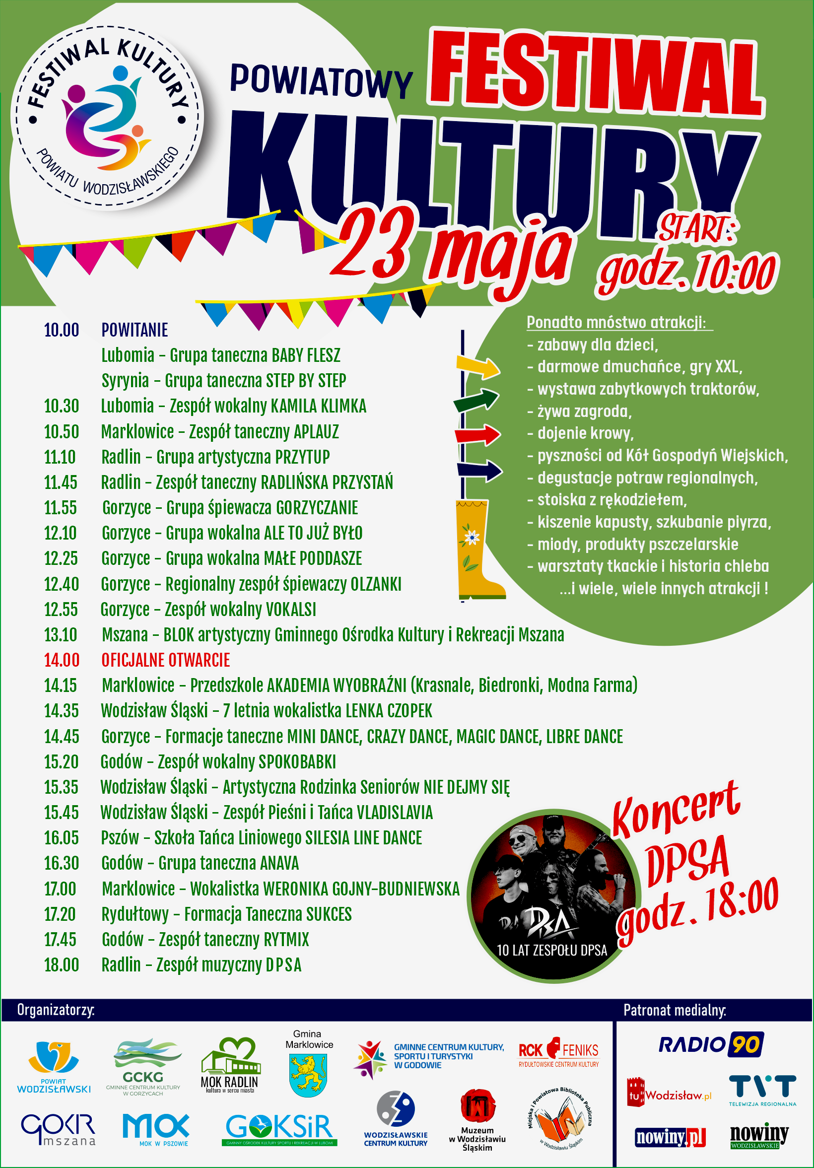 Plakat do wydarzenia Powiatowy Festiwal Kultury