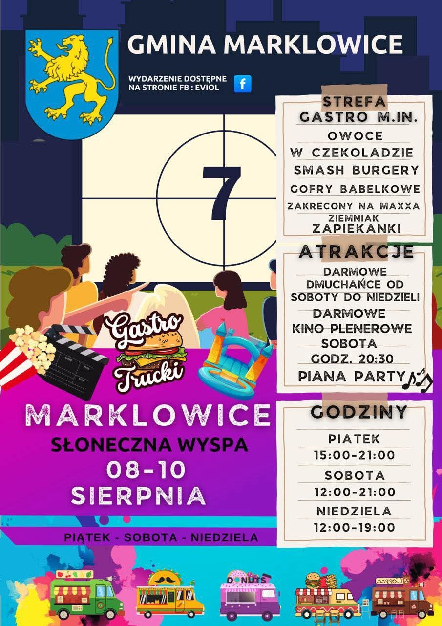 Plakat do wydarzenia "Kino plenerowe na&nbsp;Słonecznej Wyspie"