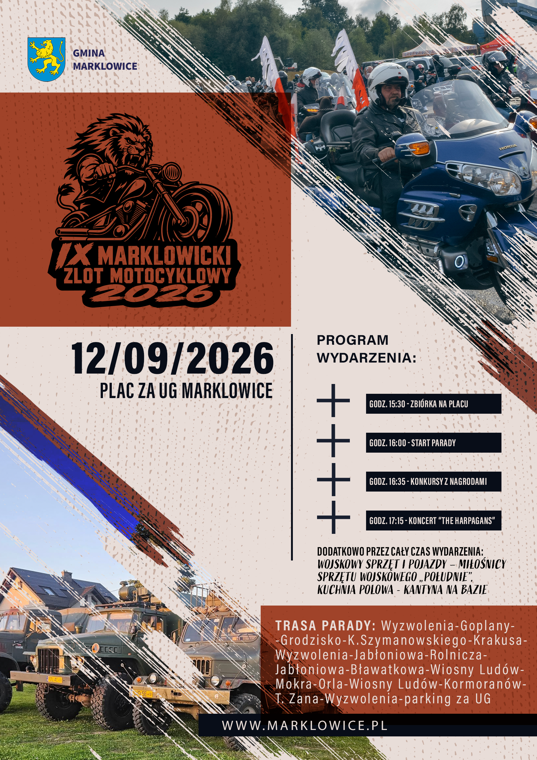 IX Marklowicki Zlot Motocyklowy - plakat do wydarzenia
