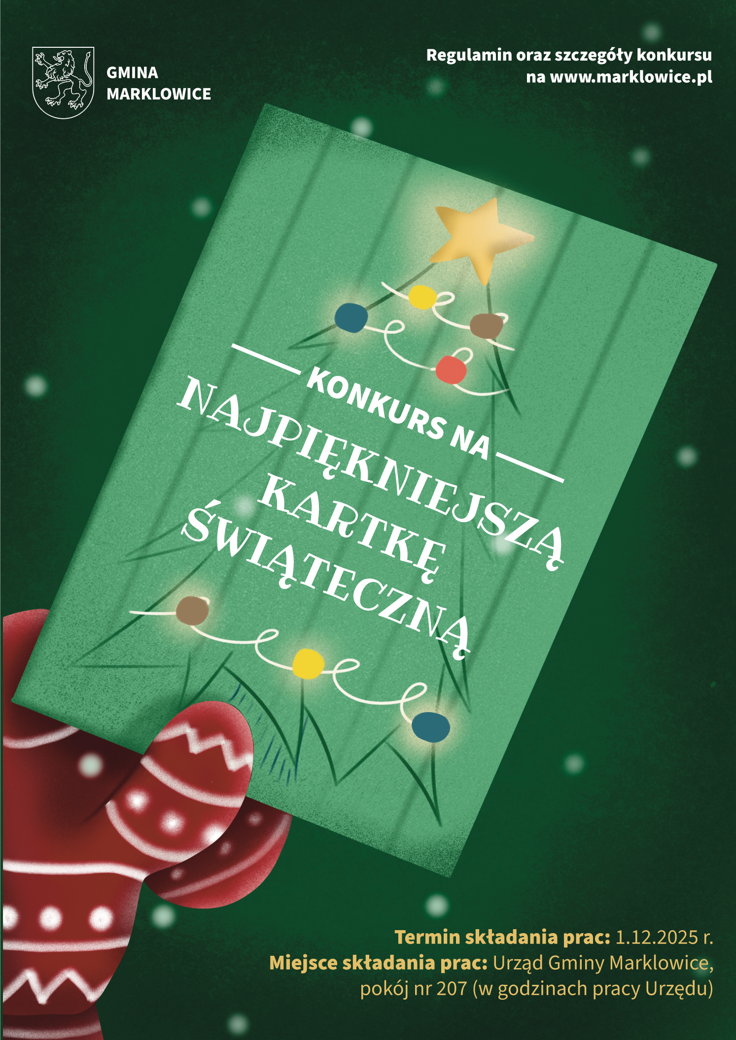 Plakat do wydarzenia "Konkurs na&nbsp;najpiękniejszą kartkę świąteczną"