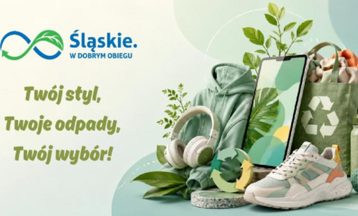 Baner reklamowy kampanii ekologicznej "Śląskie. W dobrym obiegu"